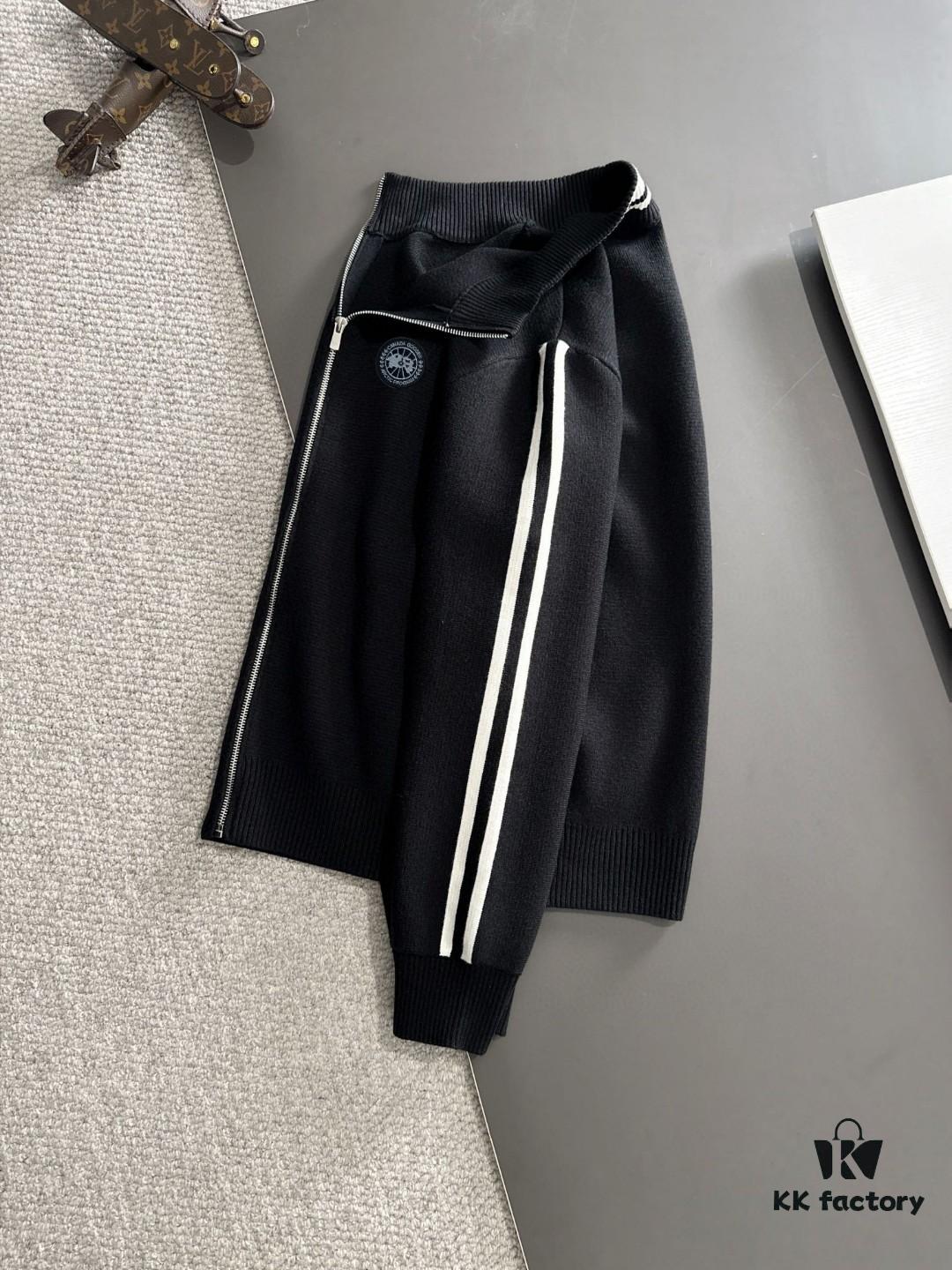 6931a305ccd8ab3d7af97300 Canada Goose 2024 Autumn-Winter New Lapel Cardigan Sweater, Premium Wool Blend Knitwear with Embroidered Logo, Fashionable Tailored Fit