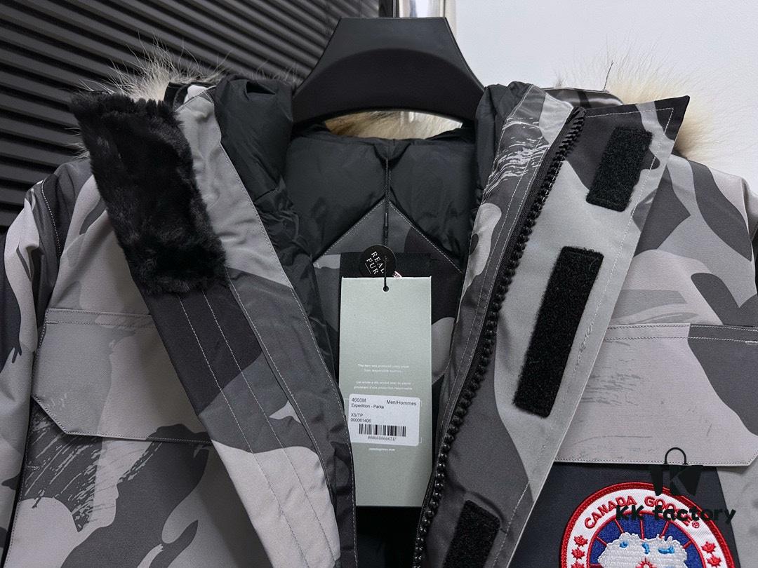6931a311ccd8ab3d7af973e9 Canada Goose Expedition Parka 08 Men's and Women's Unisex Mid-Length Winter Coat - Top Counterfeit Version with Black Color (Wolf Fur Optional)
