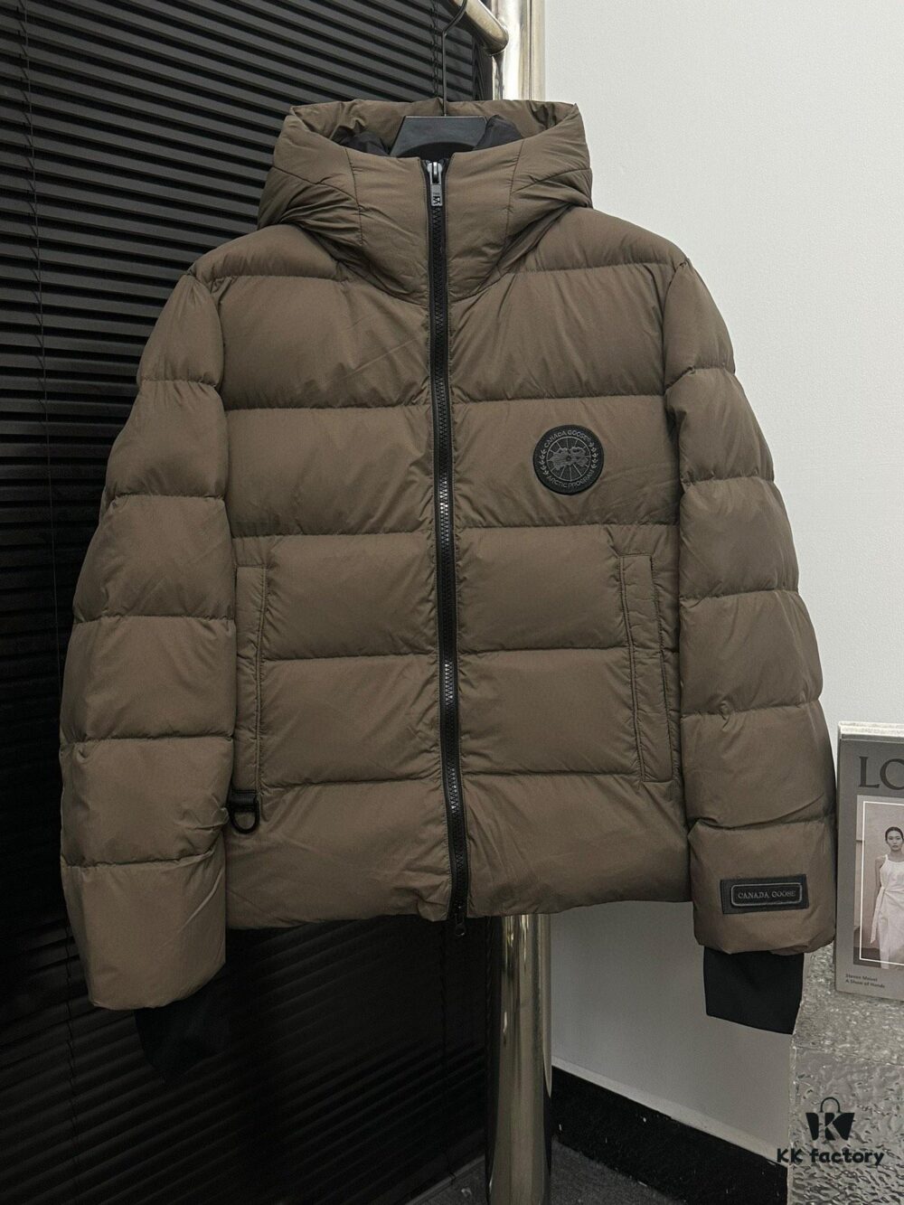 6931a315ccd8ab3d7af97438 CANADA GOOSE Inspired Hooded Down Jacket, Couples Style, Popular Fashion Design with 90% White Goose Down, Black Lightweight Puff Version