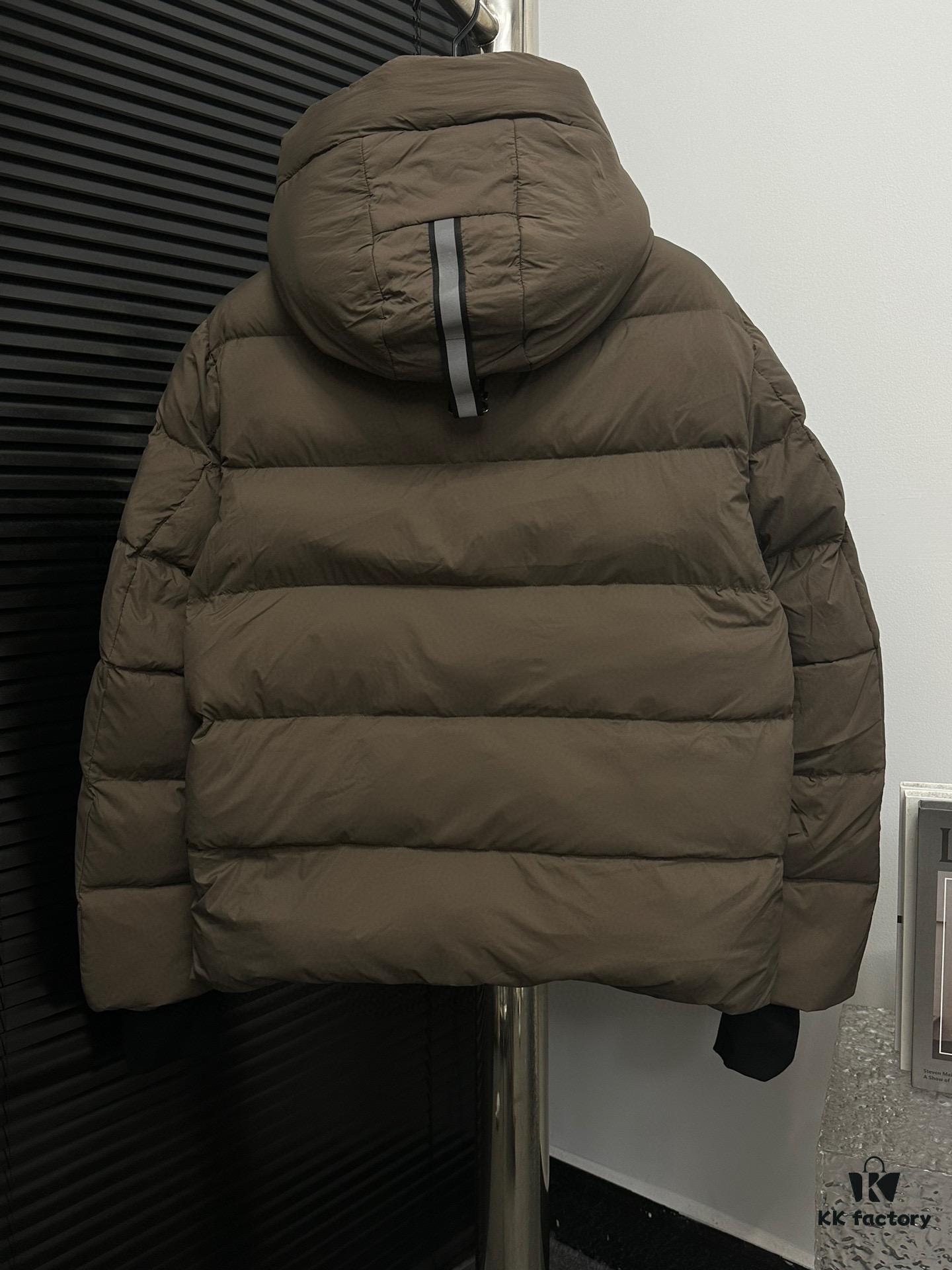 6931a315ccd8ab3d7af97439 CANADA GOOSE Inspired Hooded Down Jacket, Couples Style, Popular Fashion Design with 90% White Goose Down, Black Lightweight Puff Version
