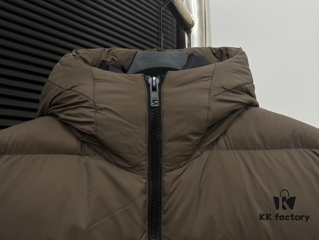 6931a315ccd8ab3d7af9743b CANADA GOOSE Inspired Hooded Down Jacket, Couples Style, Popular Fashion Design with 90% White Goose Down, Black Lightweight Puff Version