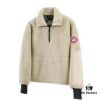 6931a317ccd8ab3d7af9745c Canada Goose Simcoe Fleece Zip-Up Jacket in Apricot and Black