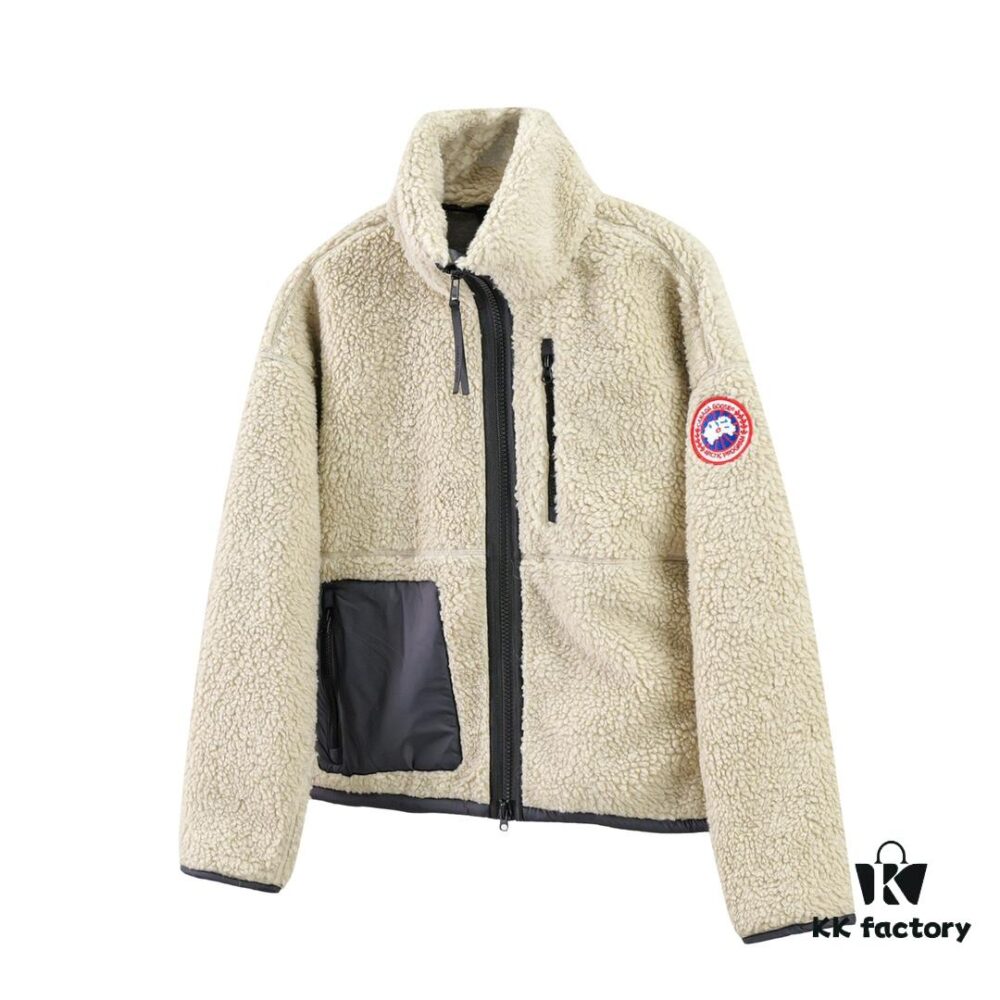 6931a319ccd8ab3d7af97481 Canada Goose Simcoe Shearling-Like Zip-Up Jacket