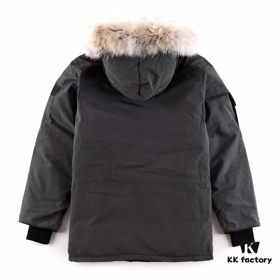6931a32cccd8ab3d7af975c3 Canada Goose Expedition Parka 08 Model Graphite Gray Black Logo White Base