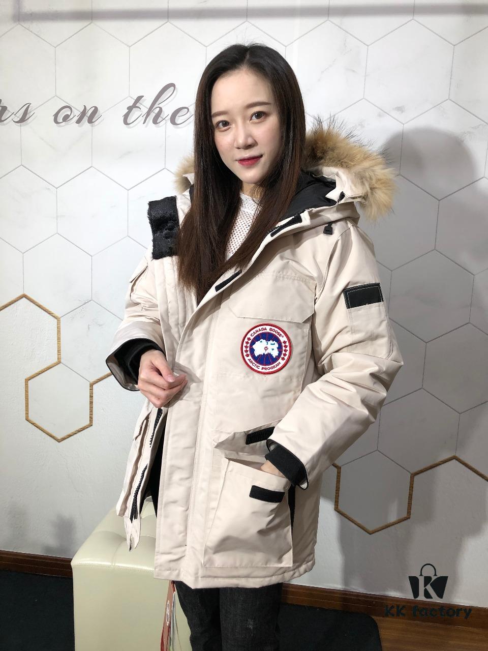 6931a332ccd8ab3d7af97639 CANADA GOOSE Expedition Parka Model 08 - Unisex Mid-Length Winter Coat in Off-White