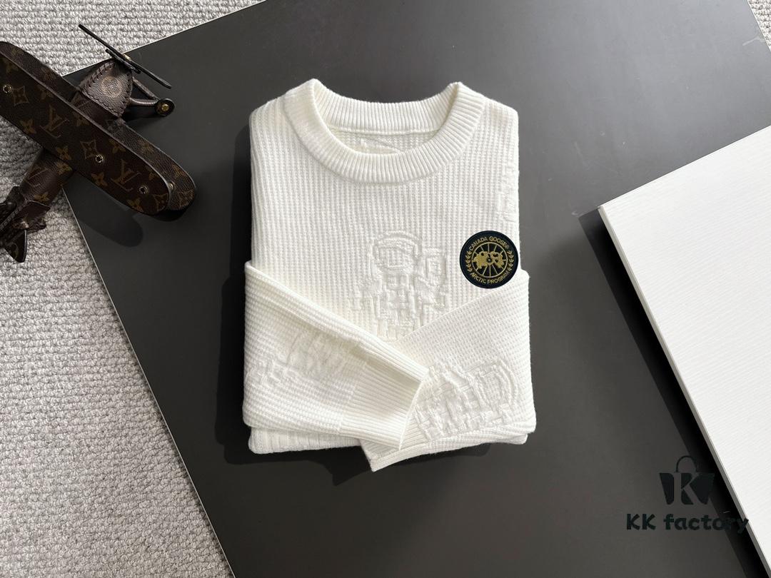 6931a336ccd8ab3d7af9768a Canada Goose 2024 Official Autumn-Winter New Crew Neck Sweater, Hot Selling Style from Boutique, Premium Wool Blend Fabric