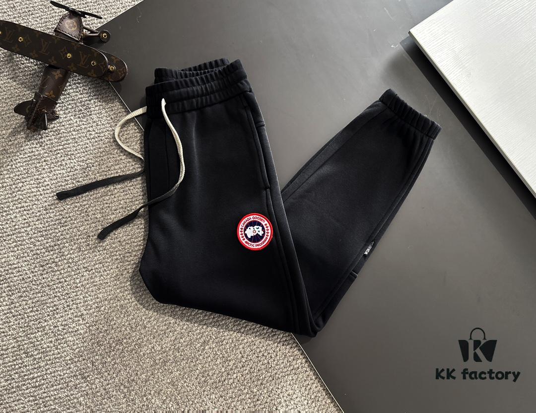 6931a342ccd8ab3d7af9776a Canada Goose 2024 Autumn/Winter New Elastic Waist Casual Pants, Fleece-Lined, Premium Custom Fabric, Breathable and Comfortable, Refined Design with Brand Identity, Soft and Smooth Texture, Excellent Fit and Tailoring