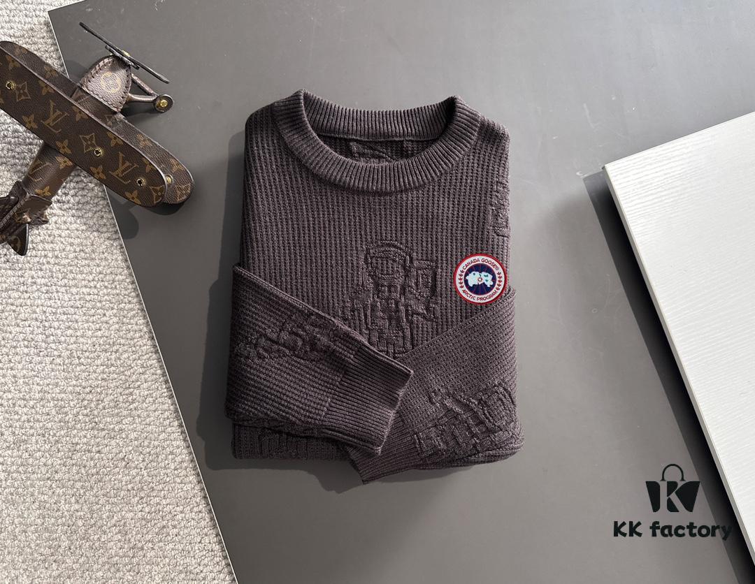 6931a343ccd8ab3d7af9777d Canada Goose 2024 Official Autumn-Winter New Round Neck Sweater, Bestselling Cashmere Blend Pullover with Embroidered Logo, Direct Skin Contact Comfort, Premium Tailoring
