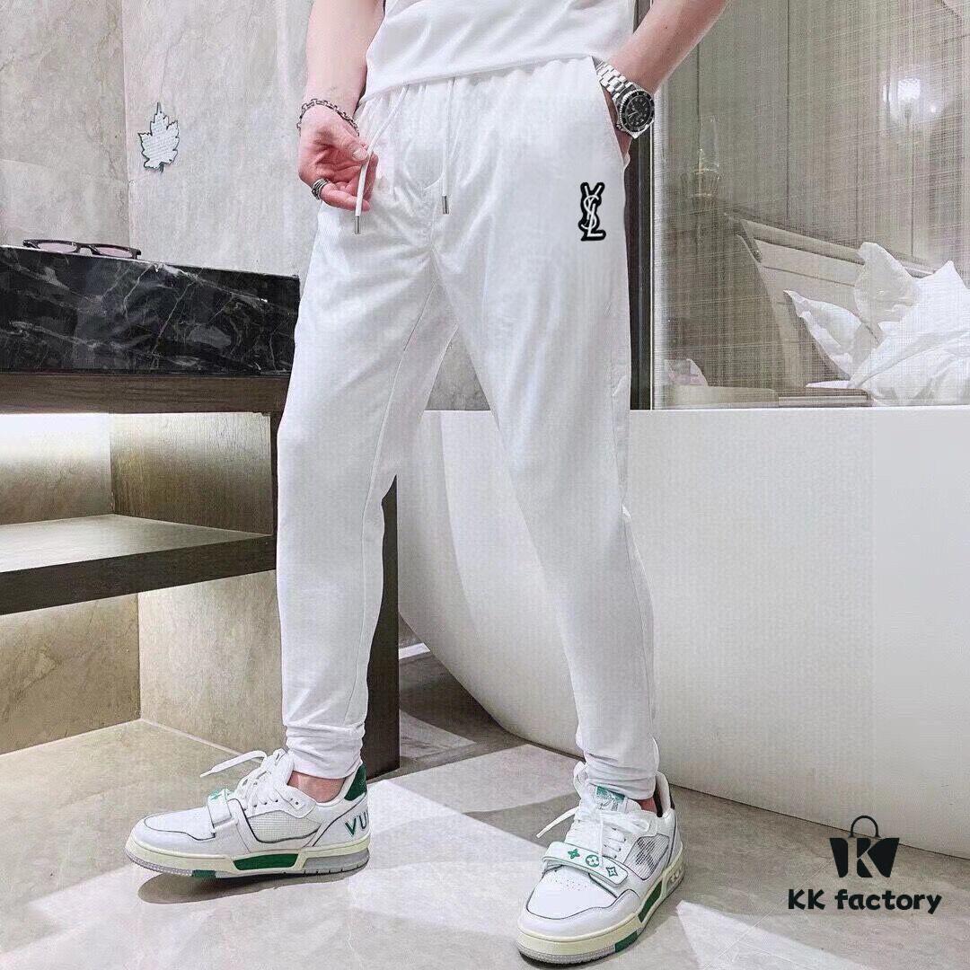 6931a345ccd8ab3d7af9779f YSL Saint Laurent Men's Double Mercerized High-Quality Cotton Summer Suit Set, Imported Premium Fabric, Fashion Trend Style, Versatile and Elegant Design