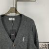 New YSL Saint Laurent 24SS V-Neck Long-Sleeve Knit Shirt Unisex