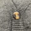 New YSL Saint Laurent 24SS V-Neck Long-Sleeve Knit Shirt Unisex