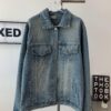 6931a345ccd8ab3d7af977b0 New Saint Laurent YSL Star Sequin Embroidery Distressed Rhinestone Denim Jacket for Men and Women