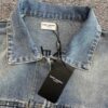 6931a346ccd8ab3d7af977b7 New Saint Laurent YSL Star Sequin Embroidery Distressed Rhinestone Denim Jacket for Men and Women