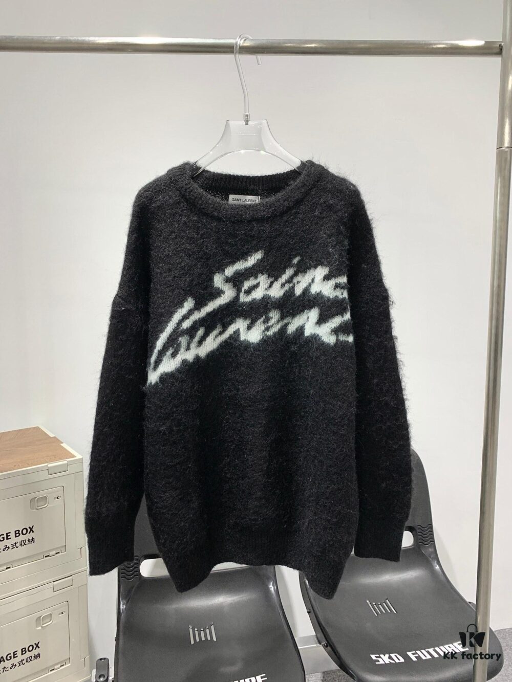 6931a346ccd8ab3d7af977ba New Arrival Saint Laurent SLY Mohair Crew Neck Sweater Unisex