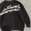 6931a346ccd8ab3d7af977c1 New Arrival Saint Laurent SLY Mohair Crew Neck Sweater Unisex