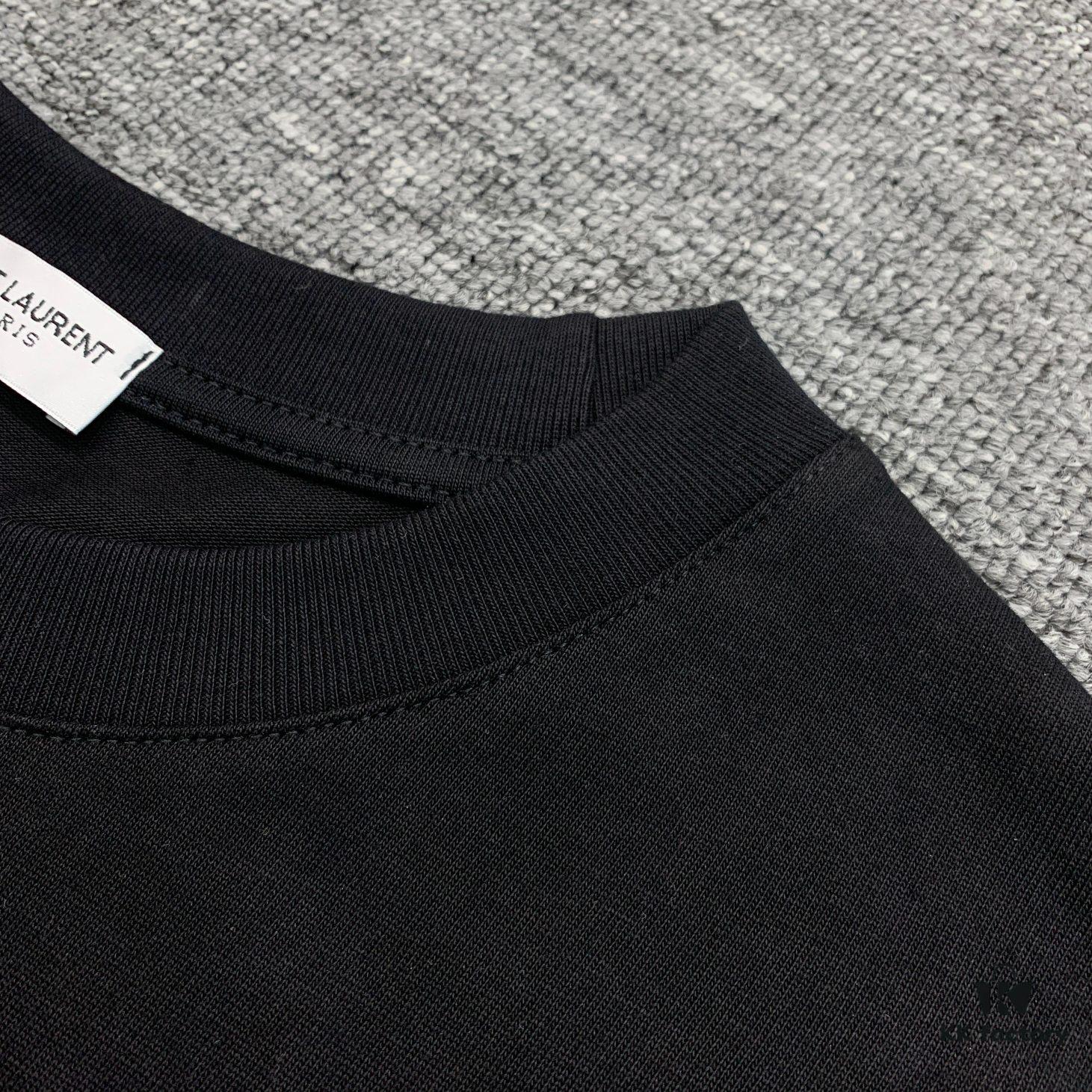 6931a347ccd8ab3d7af977cb New Arrival Saint Laurent Vintage Limited Edition Towel Embroidery Short Sleeve T-Shirt