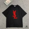6931a347ccd8ab3d7af977cc New Arrival Saint Laurent Vintage Limited Edition Towel Embroidery Short Sleeve T-Shirt