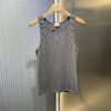 Saint Laurent Embroidered Logo Vest