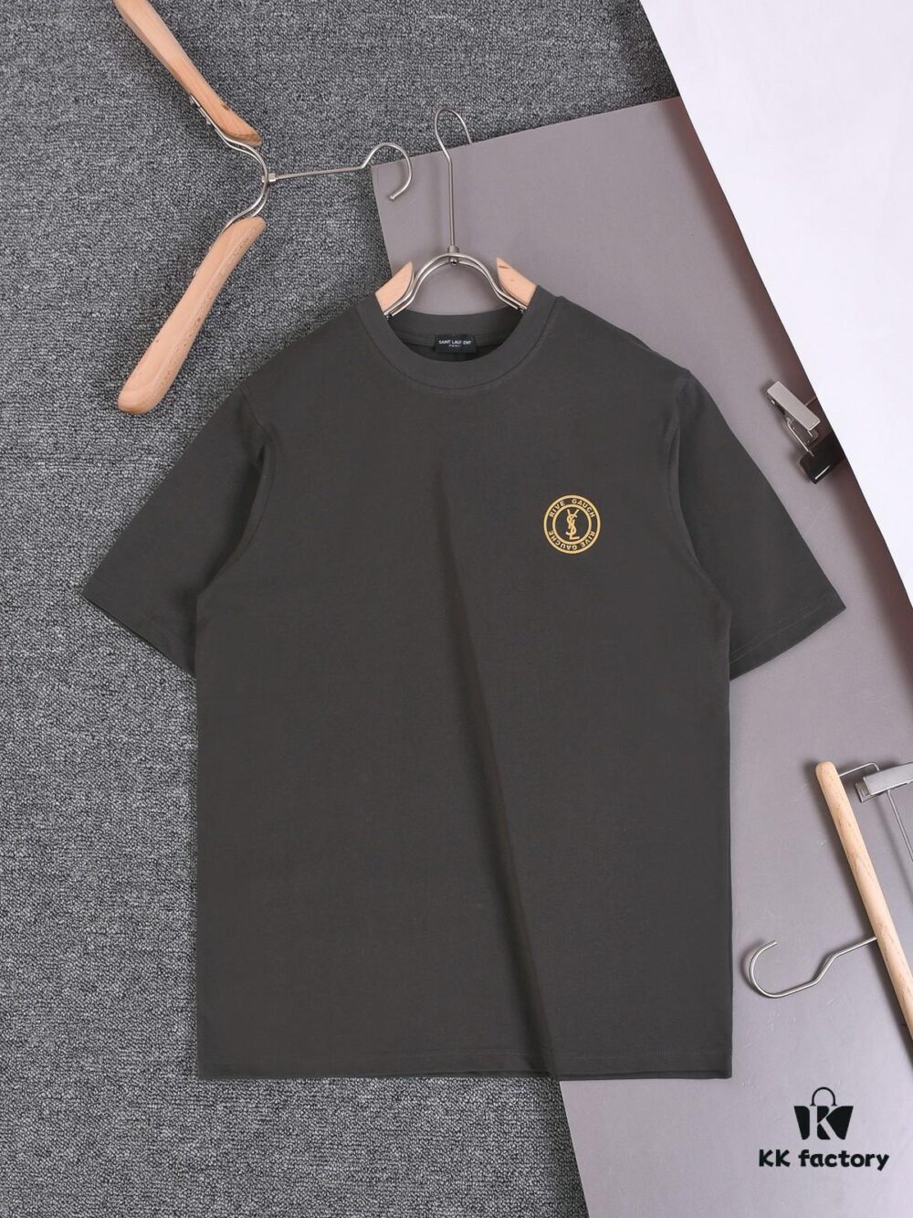 6931a349ccd8ab3d7af977f1 New Arrival 25S Saint Laurent Embossed Logo T-Shirt, Premium Garment-Washed Cotton, Unisex Relaxed Fit
