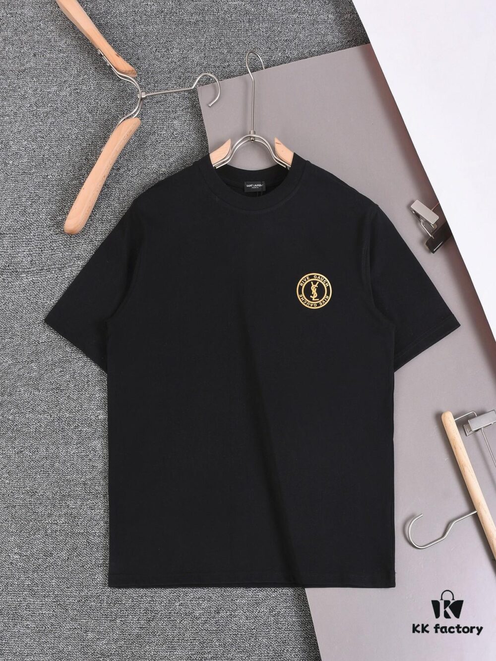 6931a349ccd8ab3d7af977fa New Arrival 25S Saint Laurent Embossed Logo T-Shirt, Premium Garment-Washed Cotton, Unisex Loose Fit, Soft and Comfortable