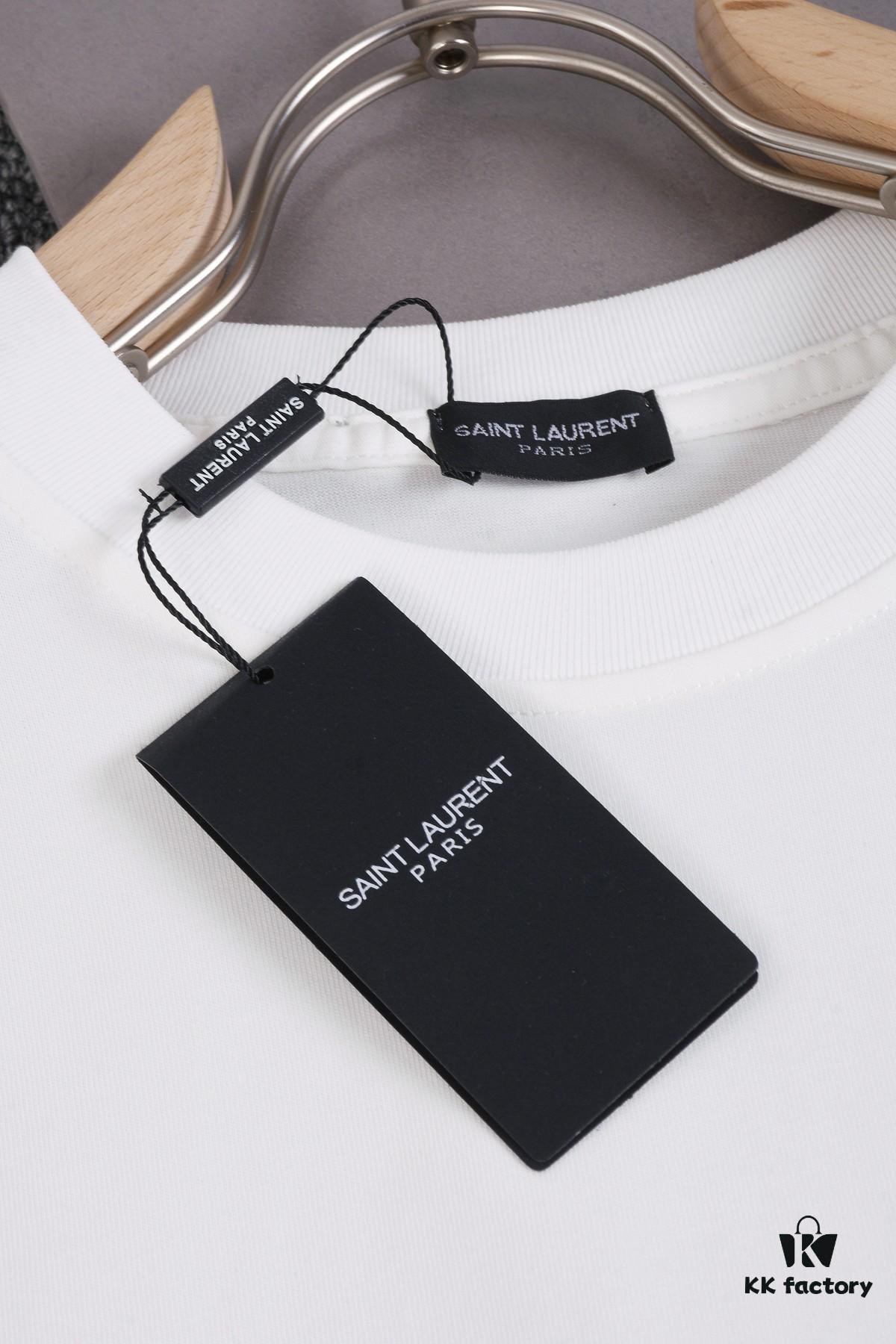 6931a34accd8ab3d7af97806 New Arrival 25S Saint Laurent Embossed Logo T-Shirt, Premium Washed Cotton Fabric, Soft and Comfortable Unisex Streetwear