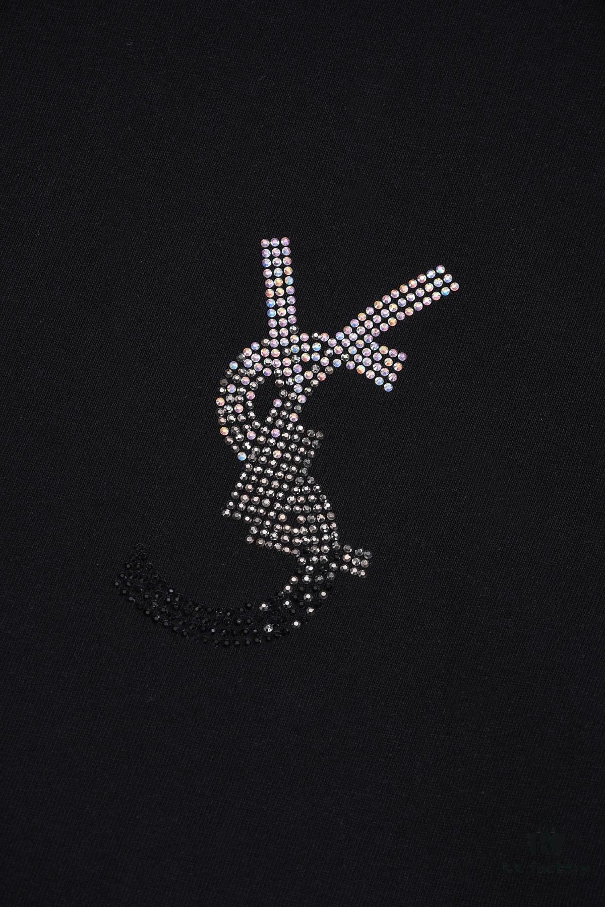 6931a34accd8ab3d7af97810 New Arrival 25S Saint Laurent Rhinestone T-Shirt, Heavyweight Cotton Washed Fabric, Unisex Loose Fit Fashion Tee