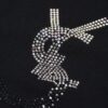 6931a34bccd8ab3d7af97812 New Arrival 25S Saint Laurent Rhinestone T-Shirt, Heavyweight Cotton Washed Fabric, Unisex Loose Fit Fashion Tee