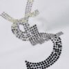 6931a34bccd8ab3d7af9781a New Arrival 25S Saint Laurent Rhinestone T-Shirt, Heavyweight Washed Cotton Unisex Tee