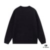 SLY Saint Laurent Script Signature Jacquard Mohair Crew Neck Sweater