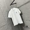 YSL Saint Laurent Short-Sleeve Polo Shirt 2025 Spring/Summer New Arrival Minimalist Letter Embroidery Beaded Fabric Unisex Polo Collar