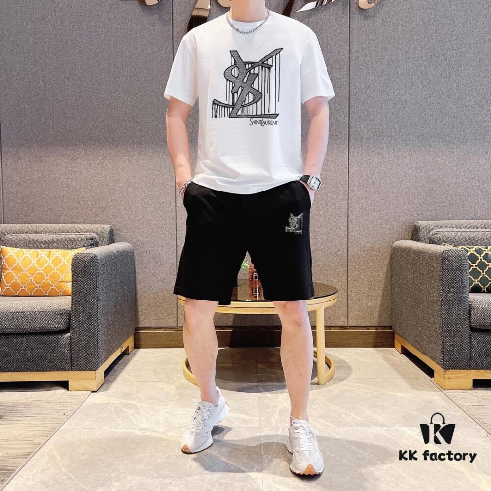 6931a34eccd8ab3d7af9784b YSL Saint Laurent 2025 New Men's Short Sleeve T-Shirt and Shorts Set! Official Website Synchronized Sales! High-End Version on Market! Exquisitely Soft and Smooth Texture for Ultimate Comfort! Excellent Three-Dimensional Tailoring and Silhouette!