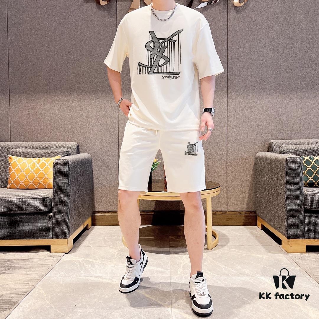 6931a34eccd8ab3d7af9784d YSL Saint Laurent 2025 New Men's Short Sleeve T-Shirt and Shorts Set! Official Website Synchronized Sales! High-End Version on Market! Exquisitely Soft and Smooth Texture for Ultimate Comfort! Excellent Three-Dimensional Tailoring and Silhouette!
