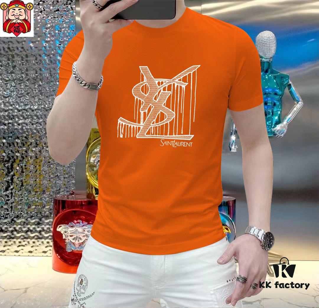 6931a34fccd8ab3d7af97868 YSL Saint Laurent Men's Casual Short-Sleeve T-Shirt, 2025 Spring/Summer New Arrival, Premium Logo Craftsmanship, High-End Silky Cotton Fabric, Stylish and Versatile Design