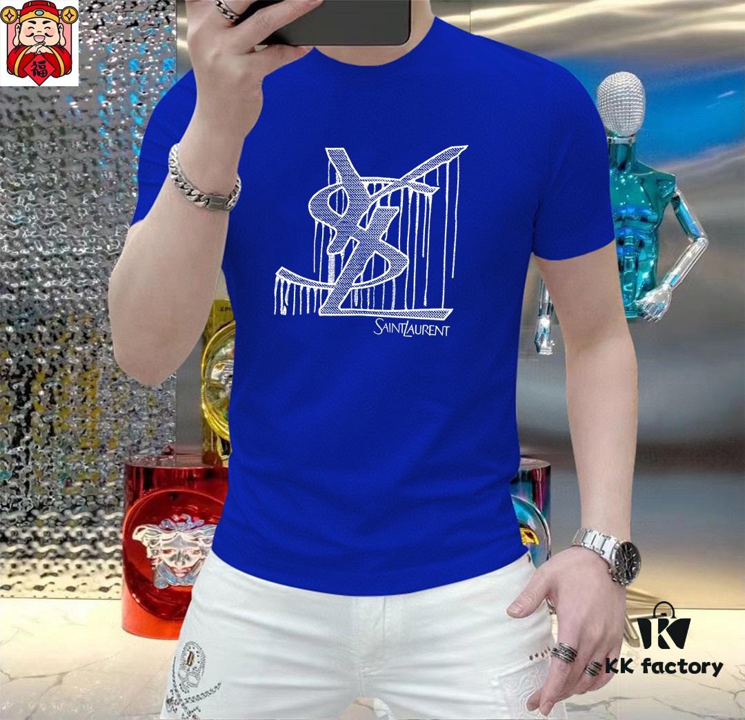 6931a34fccd8ab3d7af97869 YSL Saint Laurent Men's Casual Short-Sleeve T-Shirt, 2025 Spring/Summer New Arrival, Premium Logo Craftsmanship, High-End Silky Cotton Fabric, Stylish and Versatile Design