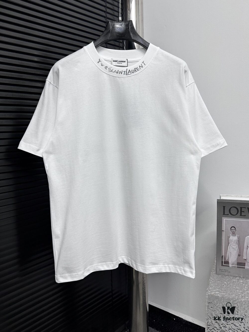 6931a350ccd8ab3d7af97879 YSL Saint Laurent 25SS Classic Logo Short-Sleeve T-Shirt