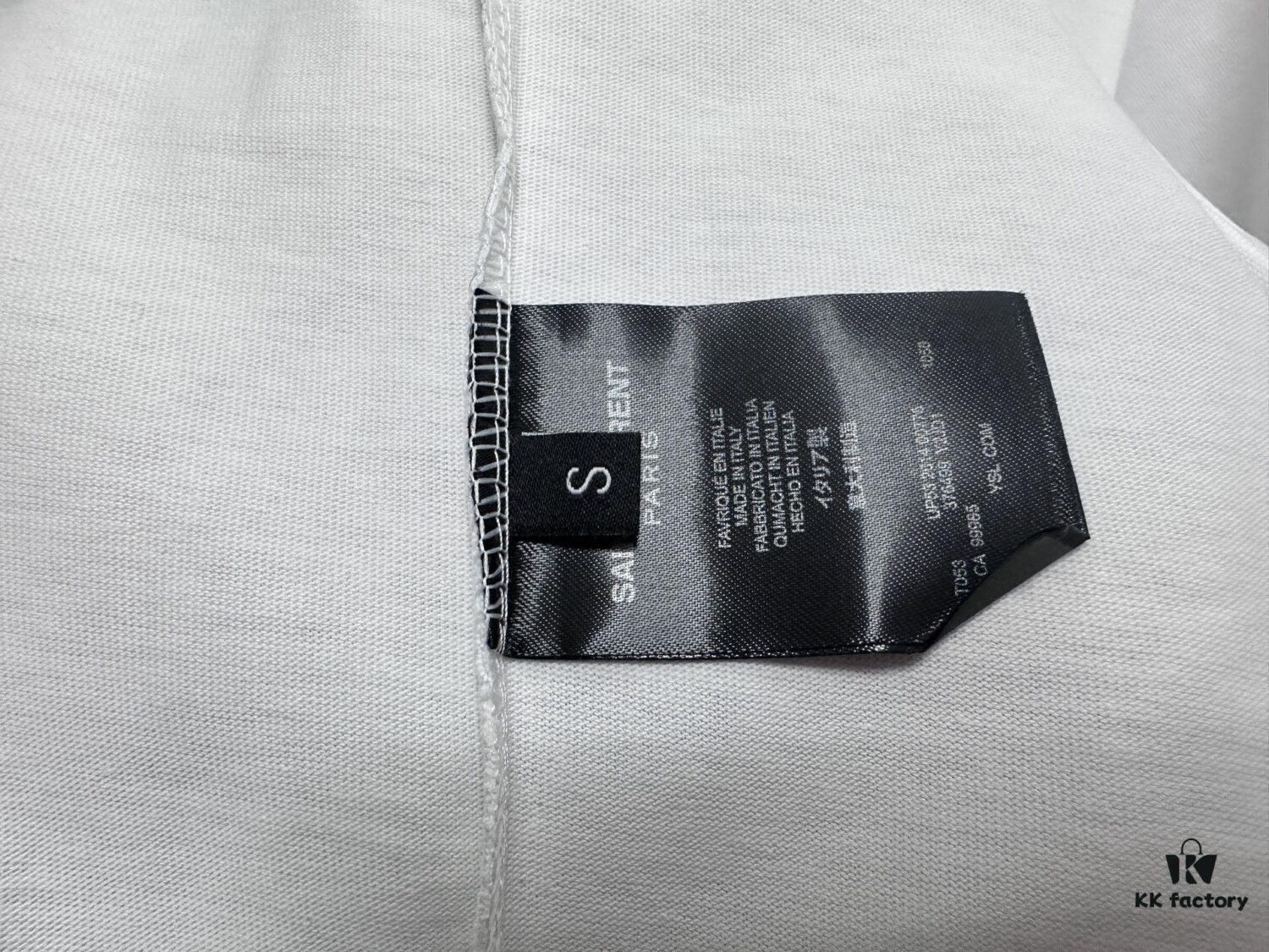 6931a350ccd8ab3d7af97881 YSL Saint Laurent 25SS Classic Logo Short-Sleeve T-Shirt