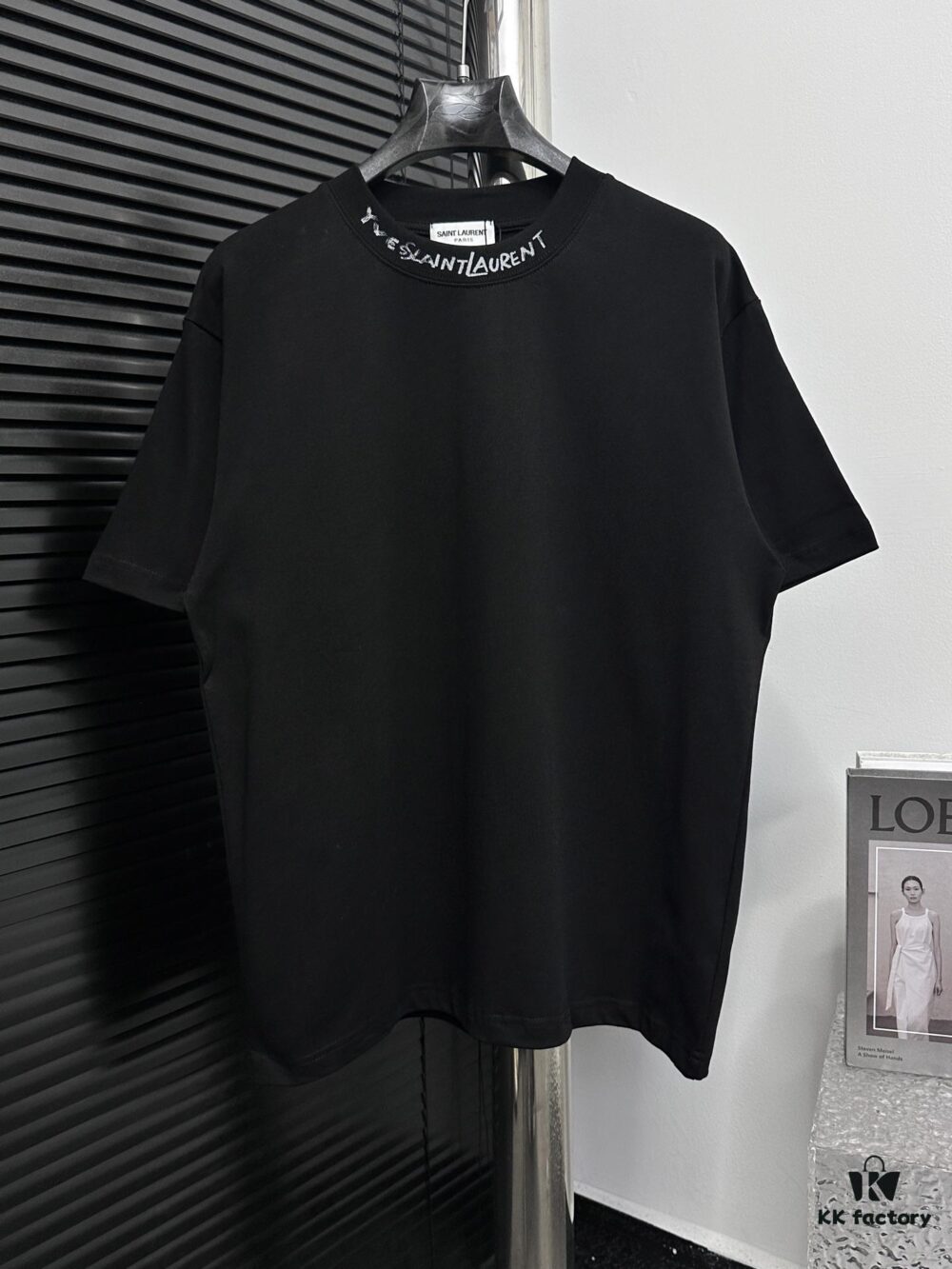 6931a350ccd8ab3d7af97882 YSL Saint Laurent 25SS Classic Logo Short-Sleeve T-Shirt