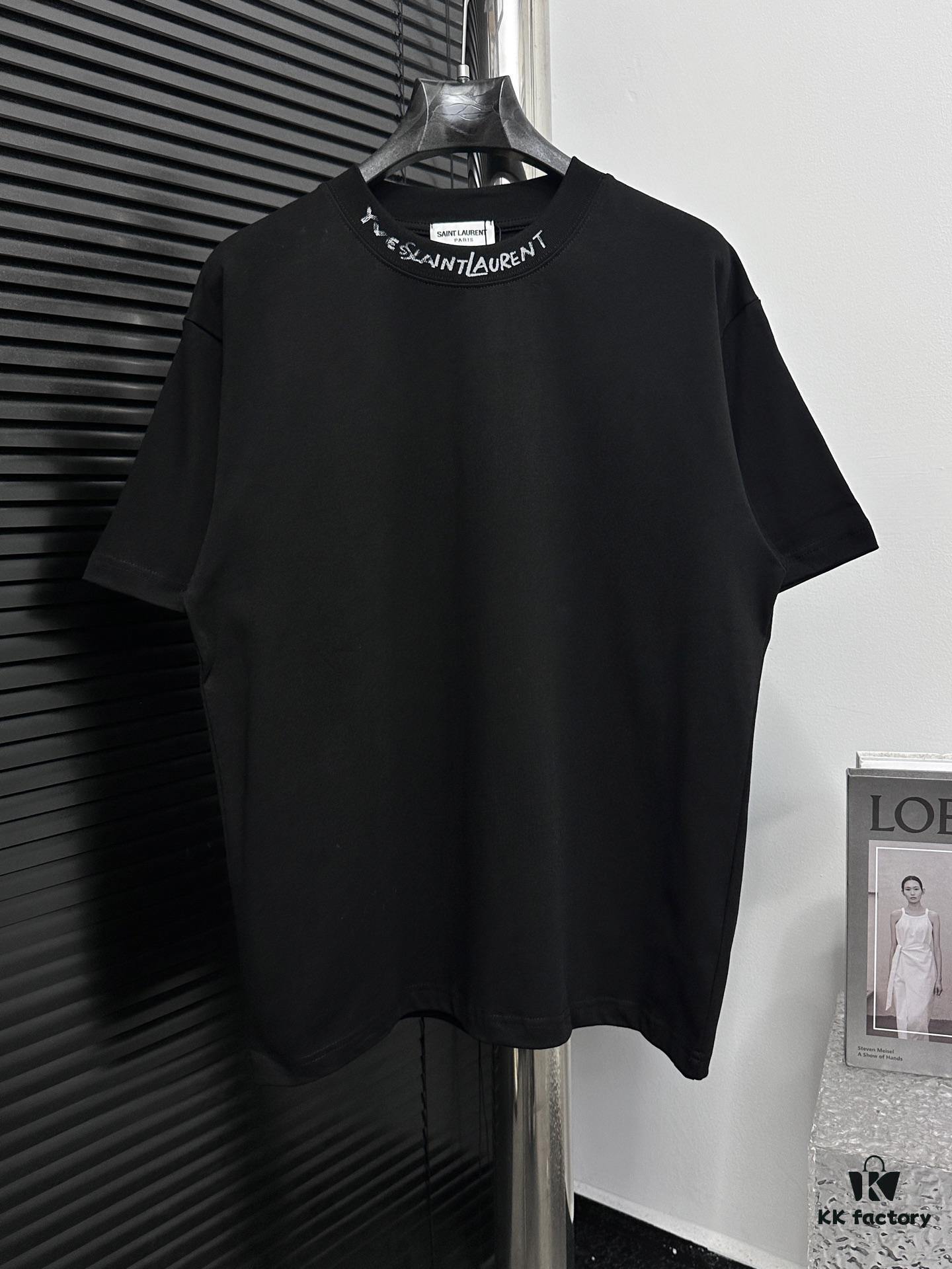 6931a350ccd8ab3d7af97882 YSL Saint Laurent 25SS Classic Logo Short-Sleeve T-Shirt