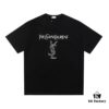 6931a353ccd8ab3d7af978bb Saint Laurent Paris 23SS Color-Block Letter Short Sleeve T-Shirt