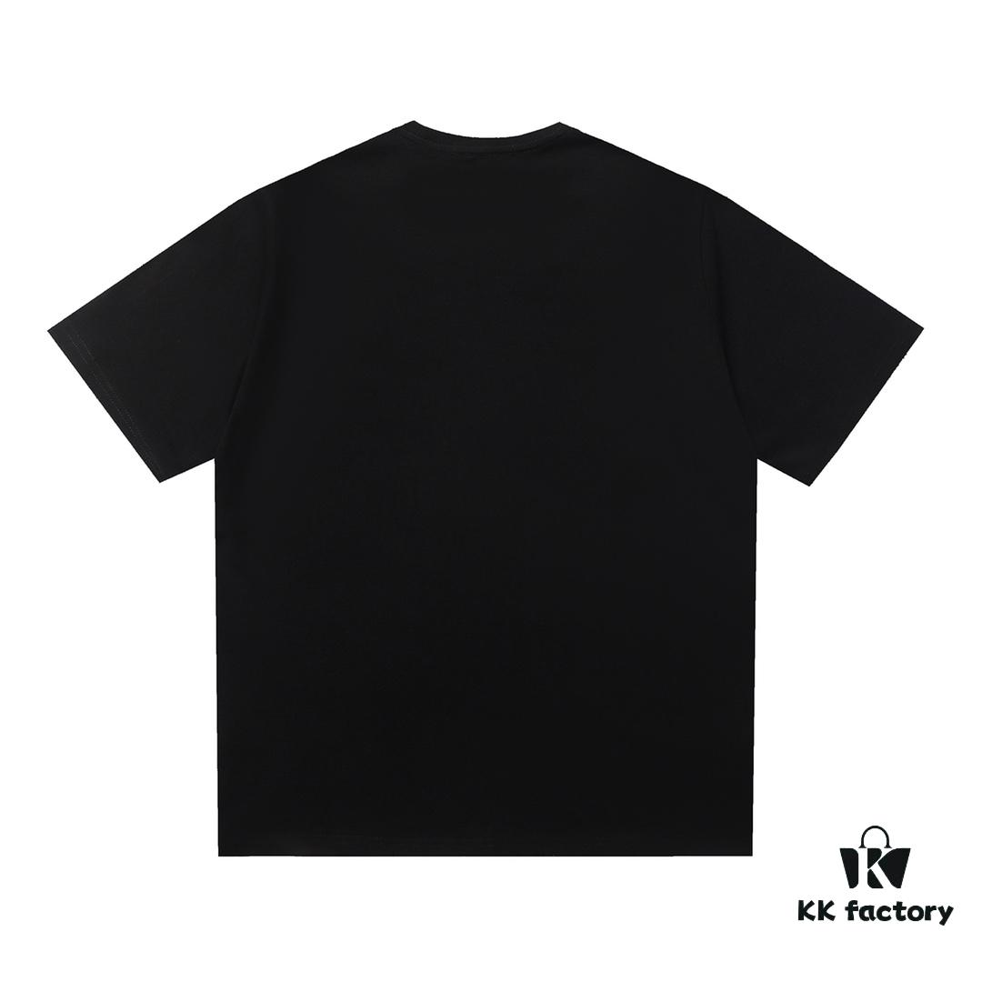 6931a354ccd8ab3d7af978bc Saint Laurent Paris 23SS Color-Block Letter Short Sleeve T-Shirt