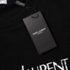 6931a354ccd8ab3d7af978c2 Saint Laurent Paris 23SS Color-Block Letter Short Sleeve T-Shirt