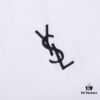YSL / Saint Laurent Classic Small Logo Embroidered Jacquard Short Sleeve