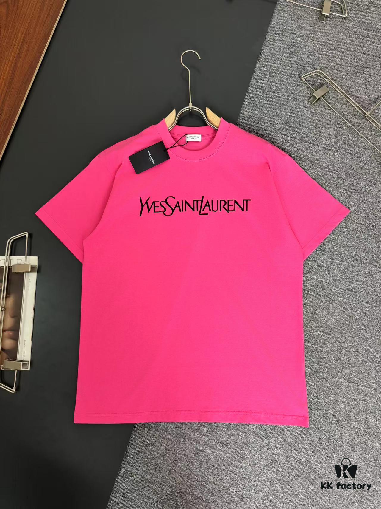 6931a355ccd8ab3d7af978d8 Yves Saint Laurent *YSL* Saint Laurent 320g Heavyweight Pure Cotton T-Shirt, Thick and Breathable Loose Fit, Logo Print Design, Spring and Summer New Round Neck Fashion Short Sleeve Tee