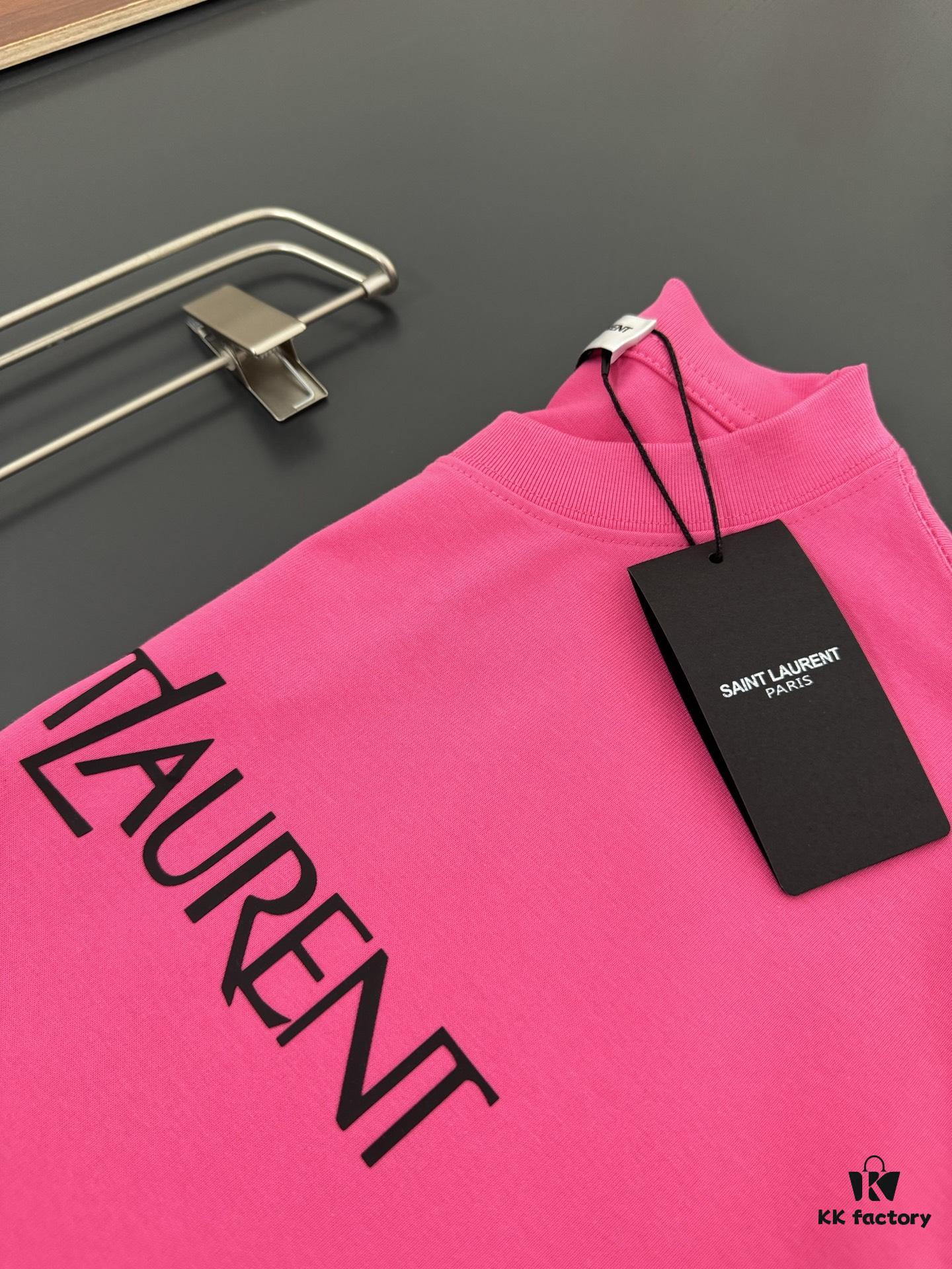 6931a355ccd8ab3d7af978d9 Yves Saint Laurent *YSL* Saint Laurent 320g Heavyweight Pure Cotton T-Shirt, Thick and Breathable Loose Fit, Logo Print Design, Spring and Summer New Round Neck Fashion Short Sleeve Tee
