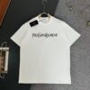 6931a355ccd8ab3d7af978e1 Yves Saint Laurent *YSL* Saint Laurent 320g Heavyweight Cotton T-Shirt with Logo Print, Thick and Breathable Loose-Fit Short-Sleeve Crew Neck Tee for Spring and Summer