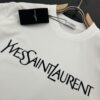 6931a356ccd8ab3d7af978e3 Yves Saint Laurent *YSL* Saint Laurent 320g Heavyweight Cotton T-Shirt with Logo Print, Thick and Breathable Loose-Fit Short-Sleeve Crew Neck Tee for Spring and Summer