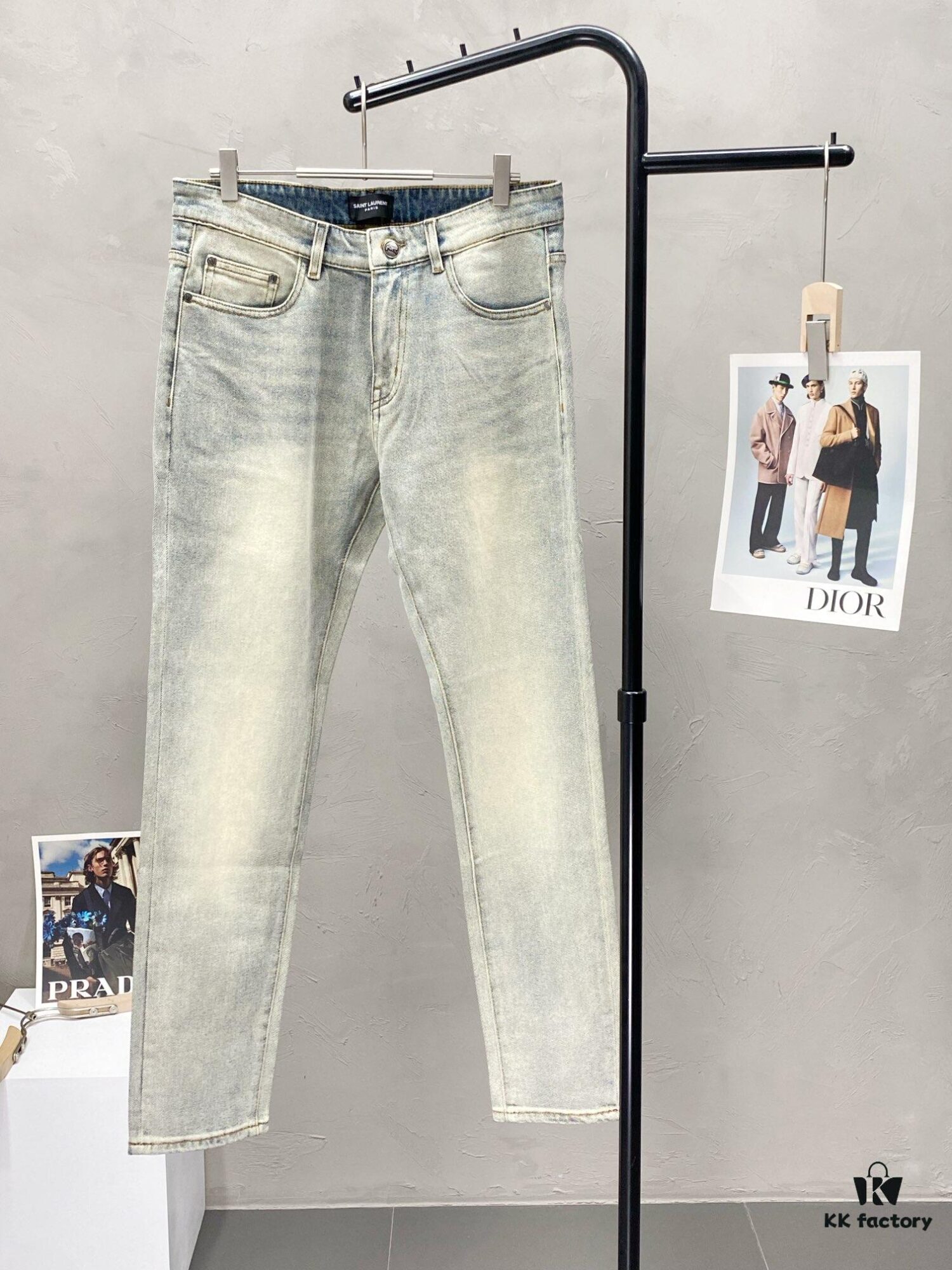 6931a356ccd8ab3d7af978ea SAINT LAURENT YSL Exclusive New Arrival Casual Jeans High-End Version