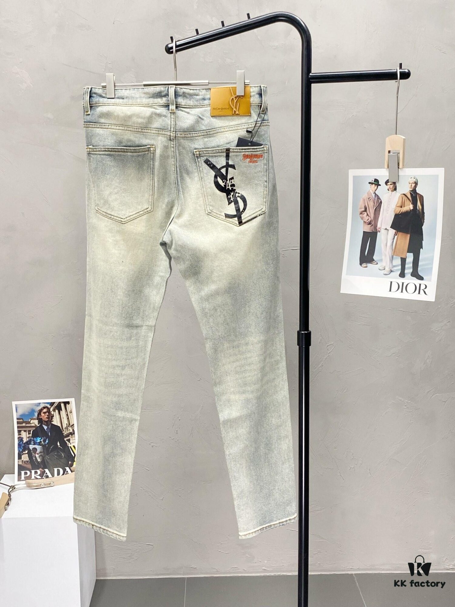 6931a356ccd8ab3d7af978eb SAINT LAURENT YSL Exclusive New Arrival Casual Jeans High-End Version