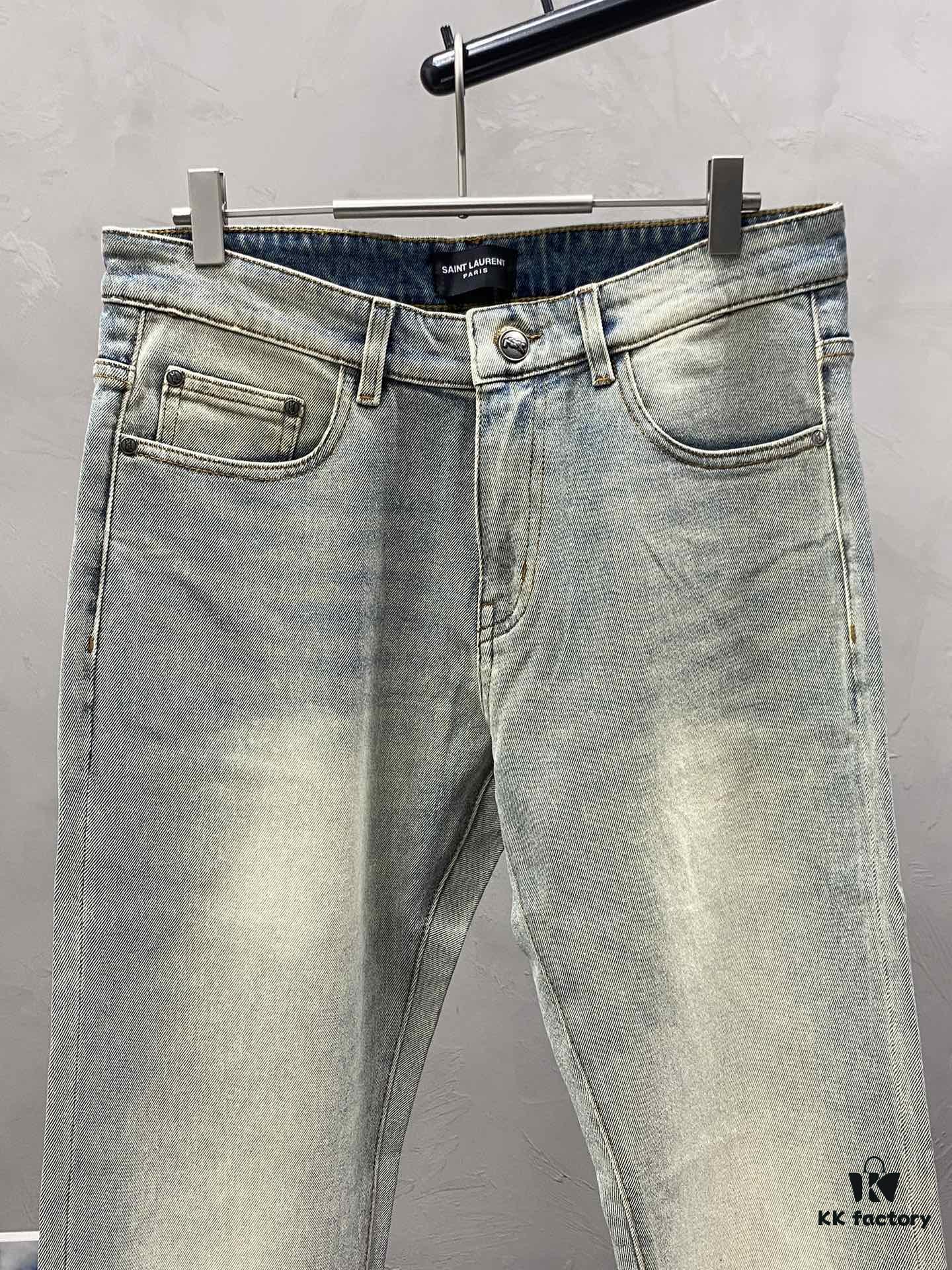 6931a356ccd8ab3d7af978ec SAINT LAURENT YSL Exclusive New Arrival Casual Jeans High-End Version