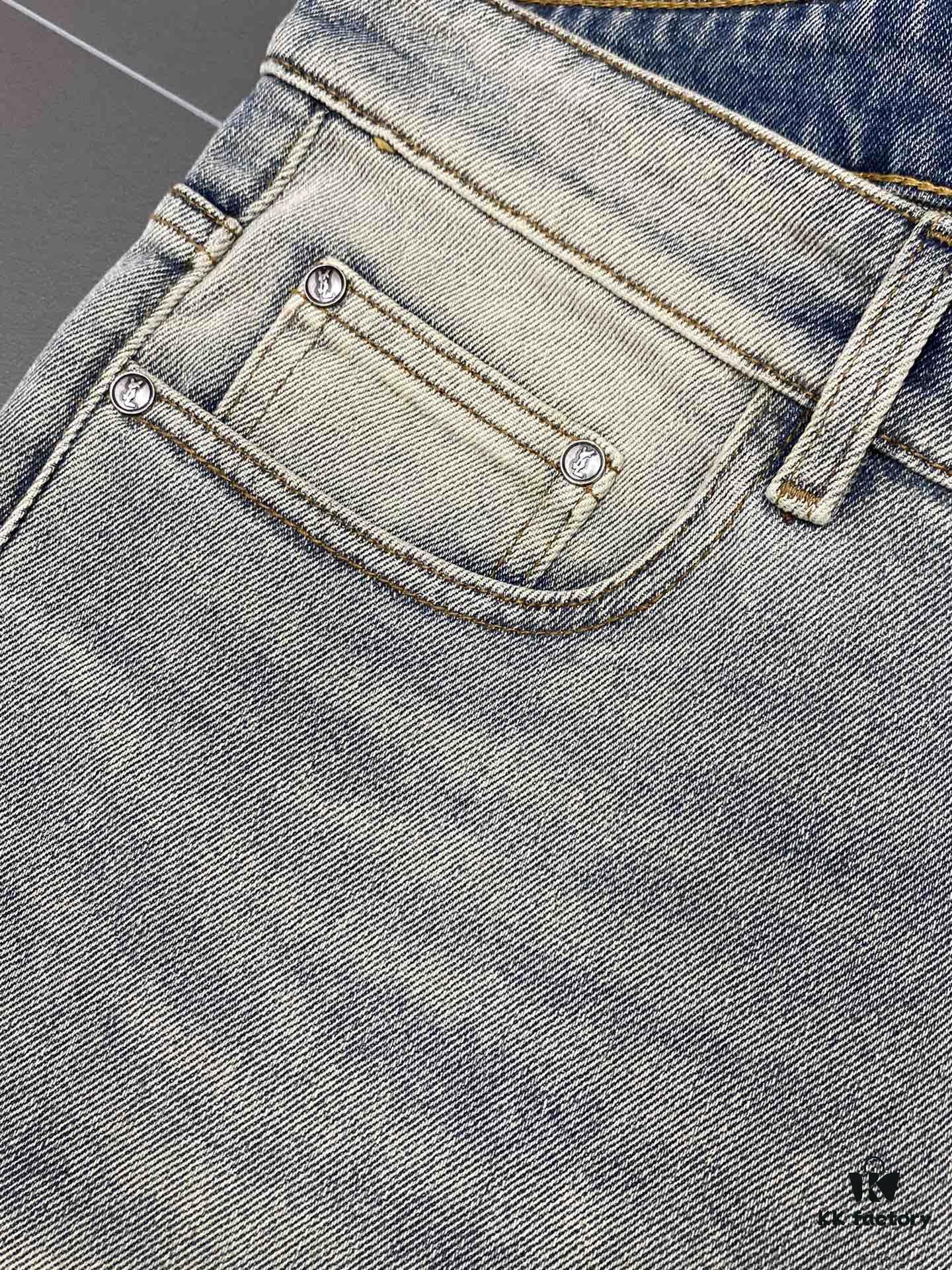 6931a356ccd8ab3d7af978ef SAINT LAURENT YSL Exclusive New Arrival Casual Jeans High-End Version